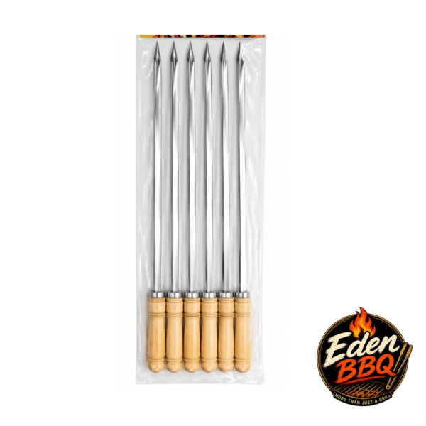 Eden BBQ Stainless Steel Skewer Set – 48cm (6 PCS)