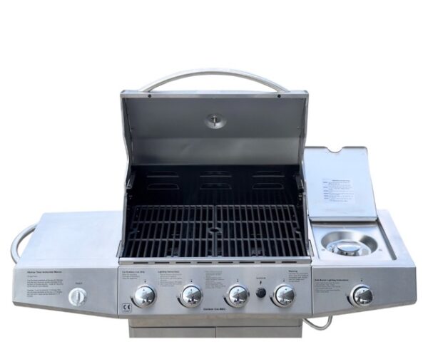 4-Burner Gas Barbecue Staineless steel.