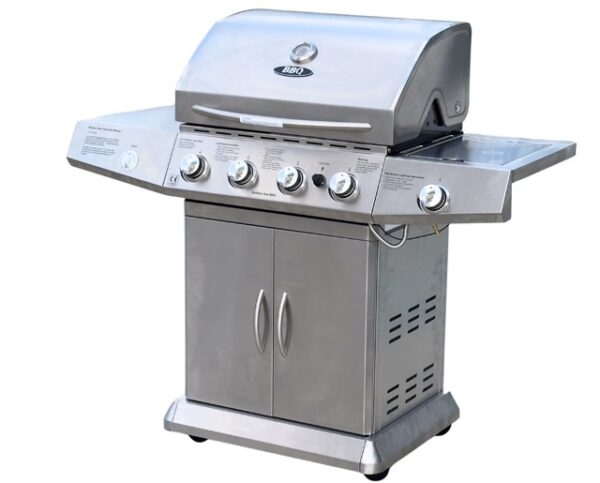 4-Burner Gas Barbecue Staineless steel.