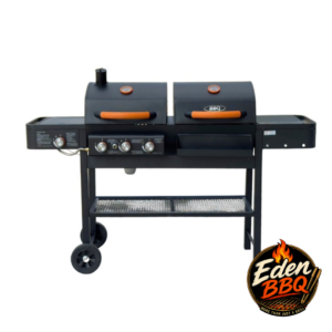 Gas & Charcoal Combination Barbecue Grill with Side Table